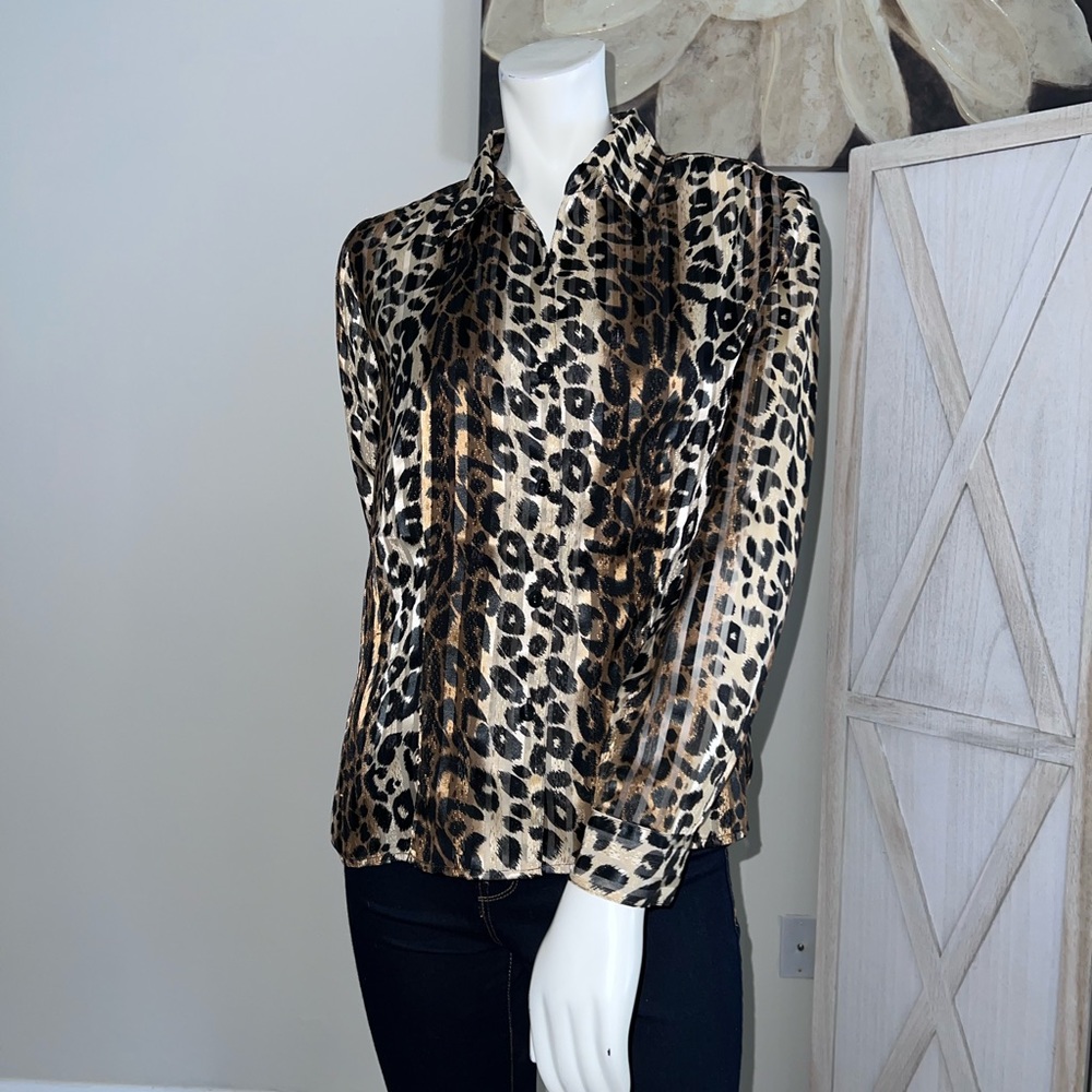 Dress Barn Cheetah Print Blouse 🖤 🐆 🖤